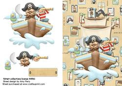 Pirate Ship on Pirate Backing Paper