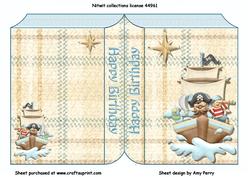 Pirate Ship Book Card