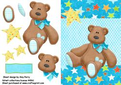 Cuddley Teddy Bear with Yellow Star