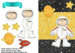 Space Man with Stars & a Planet