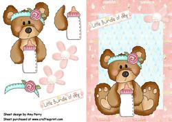Baby Girl Bear with Bottle