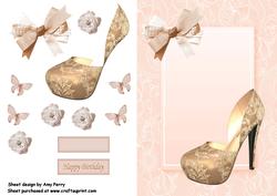 Lovely Beige Shoe & Bow