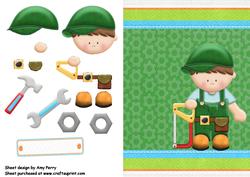 Little Builder Boy with Saw