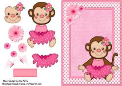 Cute Monkey in a Pink Tutu