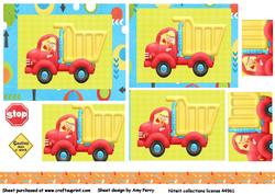 Little Man in Cement Truck Pryamid