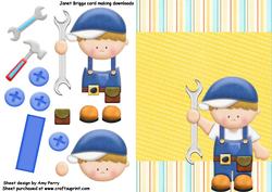 Little Builder Boy with Wrench