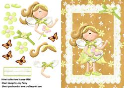 Little Fairy in Green Dress