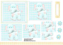 Cute Blue Elephant Pyramids