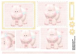Cute Pink Hippo Pyramids