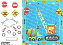 Crane & Truck Card Topper