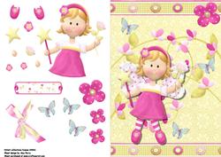 Pretty Little Fairy with Wand & Flower