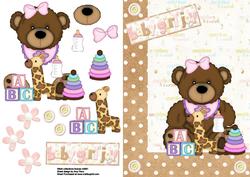 Cute Baby Girl Teddy with Baby Toys