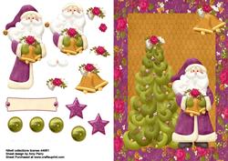Vintage Santa in His Purple Coat