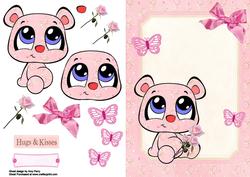 Gorgeous Pink Panda with Roses