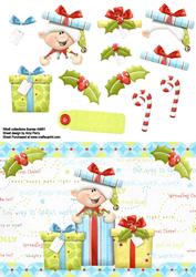 Cute Little Elf in a Present