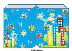 Superkid Flying Over the Town Book Card