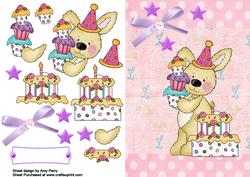 Birthday Bunny with Lots of Cakes