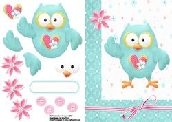 Cute Waving Blue Bird
