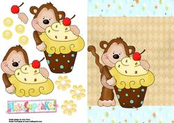 Cute Cupcake Monkey