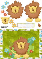 Happy Lion in the Jungle