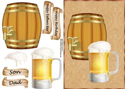 Pint of Beer and Beer Barrel
