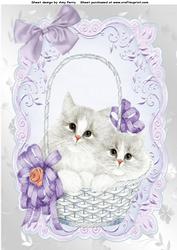 Cute Kittens in Basket A4