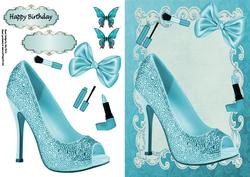 Lovely Light Blue Shoe & Make Up