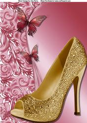 Gold Sparkle Shoe A4