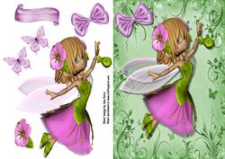 Lovely Pink & Green Fairy
