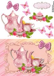 Lovely Pink Polka Dot Tea Set
