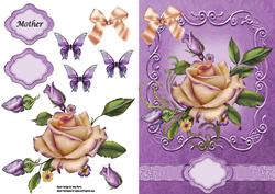 Purple & Cream Roses