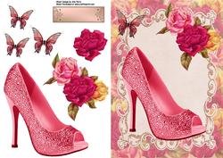 Lovely Pink Shoe & Roses