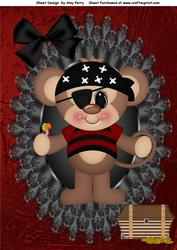 Lovely Pirate Monkey A4