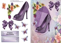 Lovely Purple Shoe & English Roses