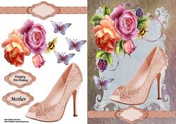 Lovely Peach Shoe & English Roses