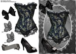 Lovely Gothic Basque & Shoes