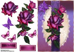 Beautiful Deep Purple Roses