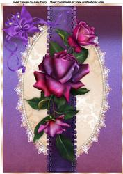 Beautiful Deep Purple Roses A4