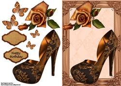 Lovely Copper & Black Shoe