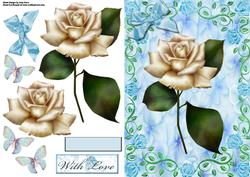 Beautiful Single Cream Rose