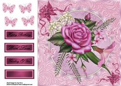 8x8 Pink Rose Bouquet