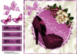 8x8 Dark Purple Lace Shoe