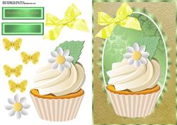Yummy Cupcake with Daisy
