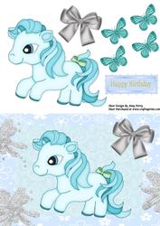 Adorable Blue Pony