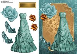 Beautiful Aqua Gown & Shoe
