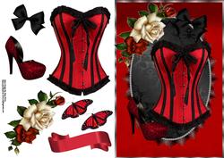 Red & Black Corset