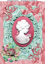 Lovely Coral Pink Cameo A4