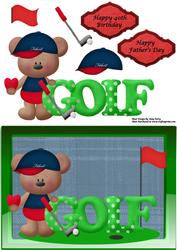 Golfing Teddy Bear