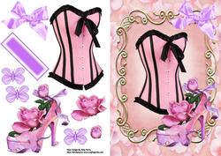 Pink Basque & Pink Rose Shoe