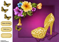 Lovely Yellow Leopard Print Shoe & Petunia's